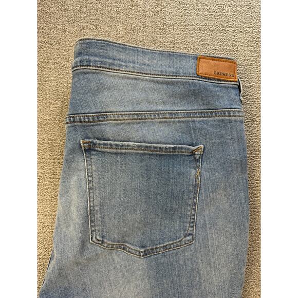 NWT Express Jeanas Original Ankle Legging High Rise DistressedSize 18 Short - Picture 4 of 11